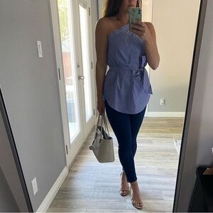 Banana Republic One Shoulder Stripe Top NEW